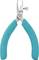 'Pince à outils avec poignées turquoises, adaptée aux travaux précis en électronique ou en mécanique de précision.'
