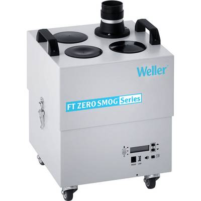 Système de filtration d'air mobile portant l'inscription 'FT ZERO SMOG Series' de Weller, conçu pour réduire les polluants dans l'air.