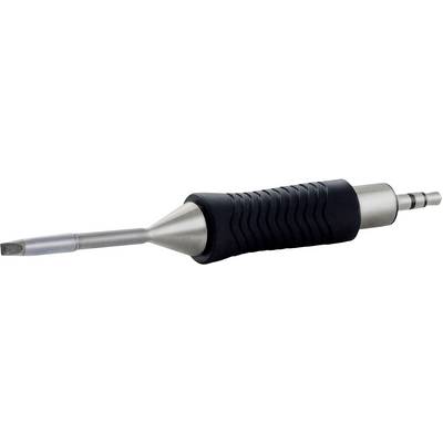 Une clé à molette ergonomique, noire, avec une poignée cylindrique métallique et un embout conique.