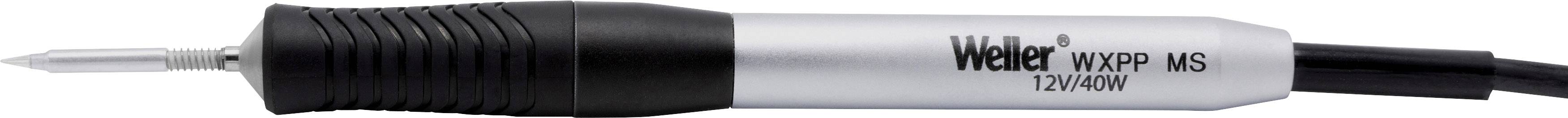 Fer à souder portant l'inscription 'Weller WXP MS, 72W/80W' sur la poignée. L'appareil a une pointe noire et un boîtier argenté.