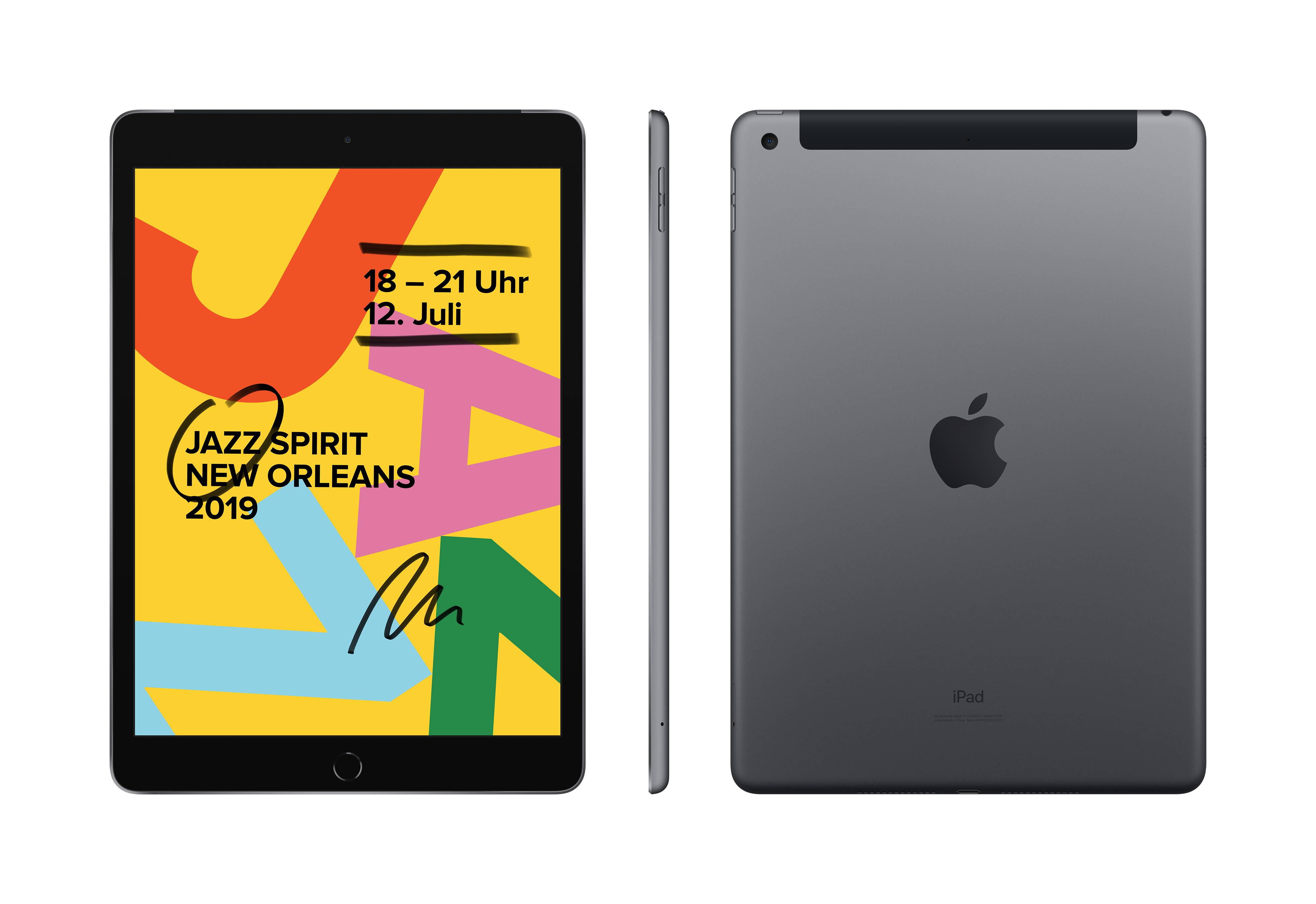 Apple iPad 10.2 (2019) MW6E2FD/A WiFi + Cellular 128 GB gris sidéral 1