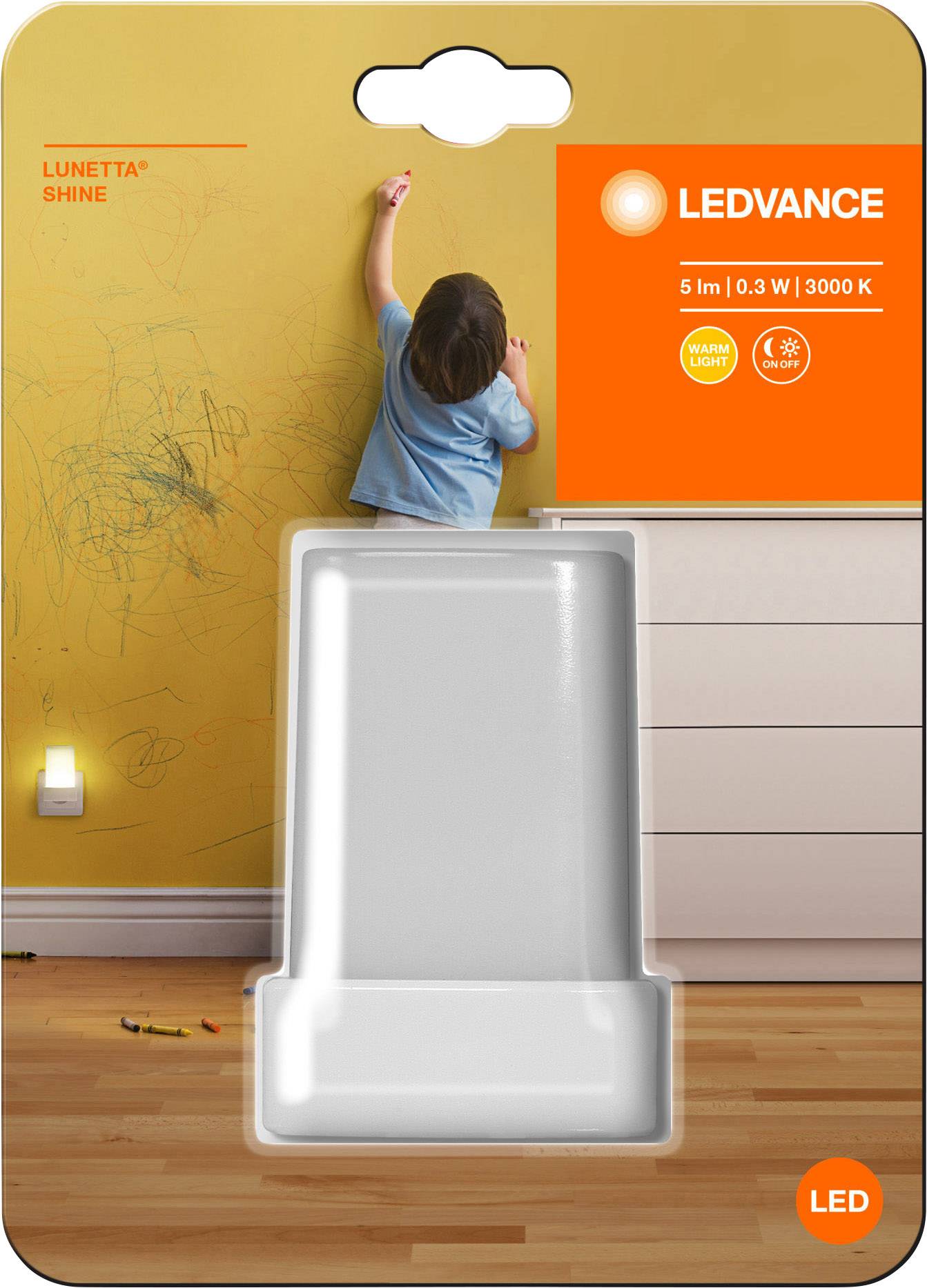 Veilleuse LED LEDVANCE LUNETTA USB L 4058075266902 rond LED blanc chaud blanc-1