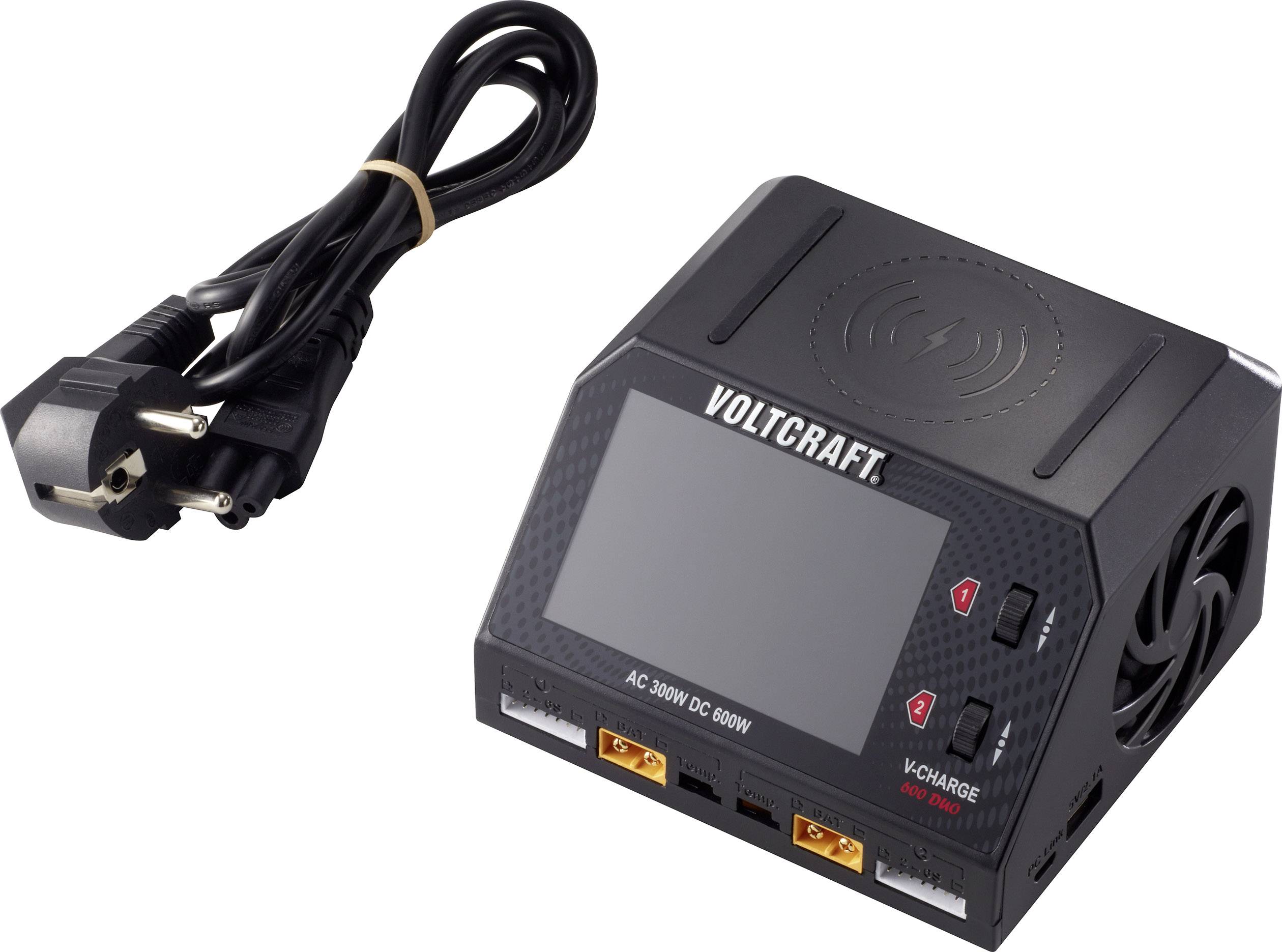 VOLTCRAFT V-Charge 600 DUO Chargeur de modélisme 16 A Li-polymère, LiHV, Li-ion, LiFePO, NiMH, NiCd, plomb-1