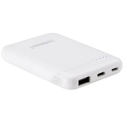 Intenso XS5000 Powerbank (batterie supplémentaire) 5000 mAh  LiPo USB-A, USB-C®, Micro USB blanc Affichage du statut