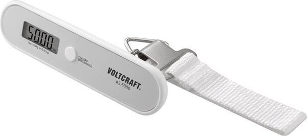 VOLTCRAFT KS-5000 Pèse-bagage KS-5000  Plage de pesée (max.) 50 kg Lisibilité 10 g à pile(s) gris