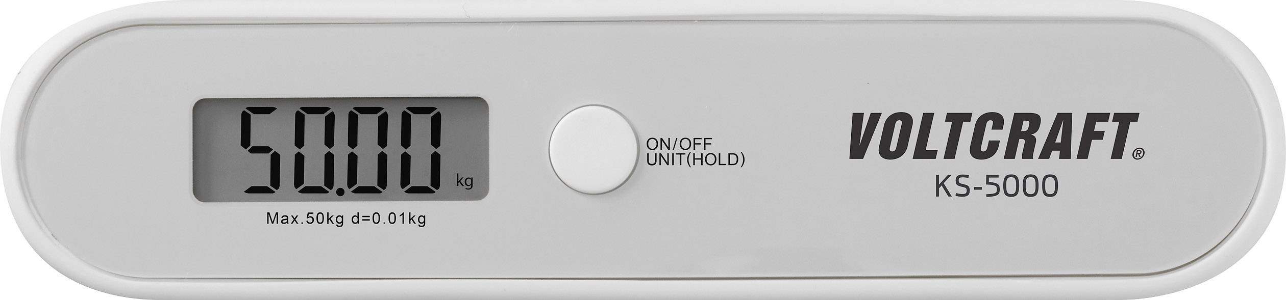 La balance numérique Volcraft KS-5000 affiche un poids de 50,00 kg.