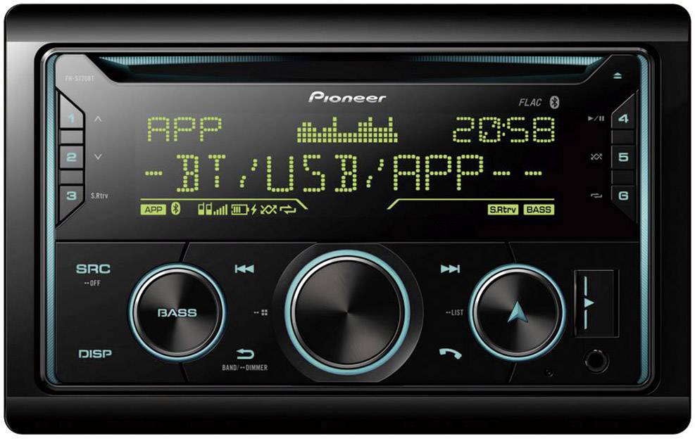 Pioneer FH-S720BT Autoradio 2 DIN kit mains libres bluetooth, AppRadio-0