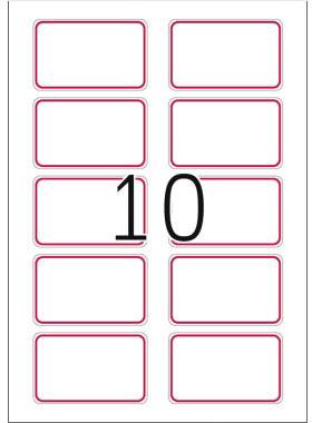 Image du symbole pour Herma 4405 Etiquette badges 80 x 50 mm acétate de cellulose blanc, rouge 200 pc(s) décollable imprimante laser, photocop