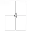 Une carte à jouer portant le numéro '4' au centre, entourée de quatre carrés blancs vides.