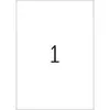 Le chiffre '1' au milieu d'un fond blanc.