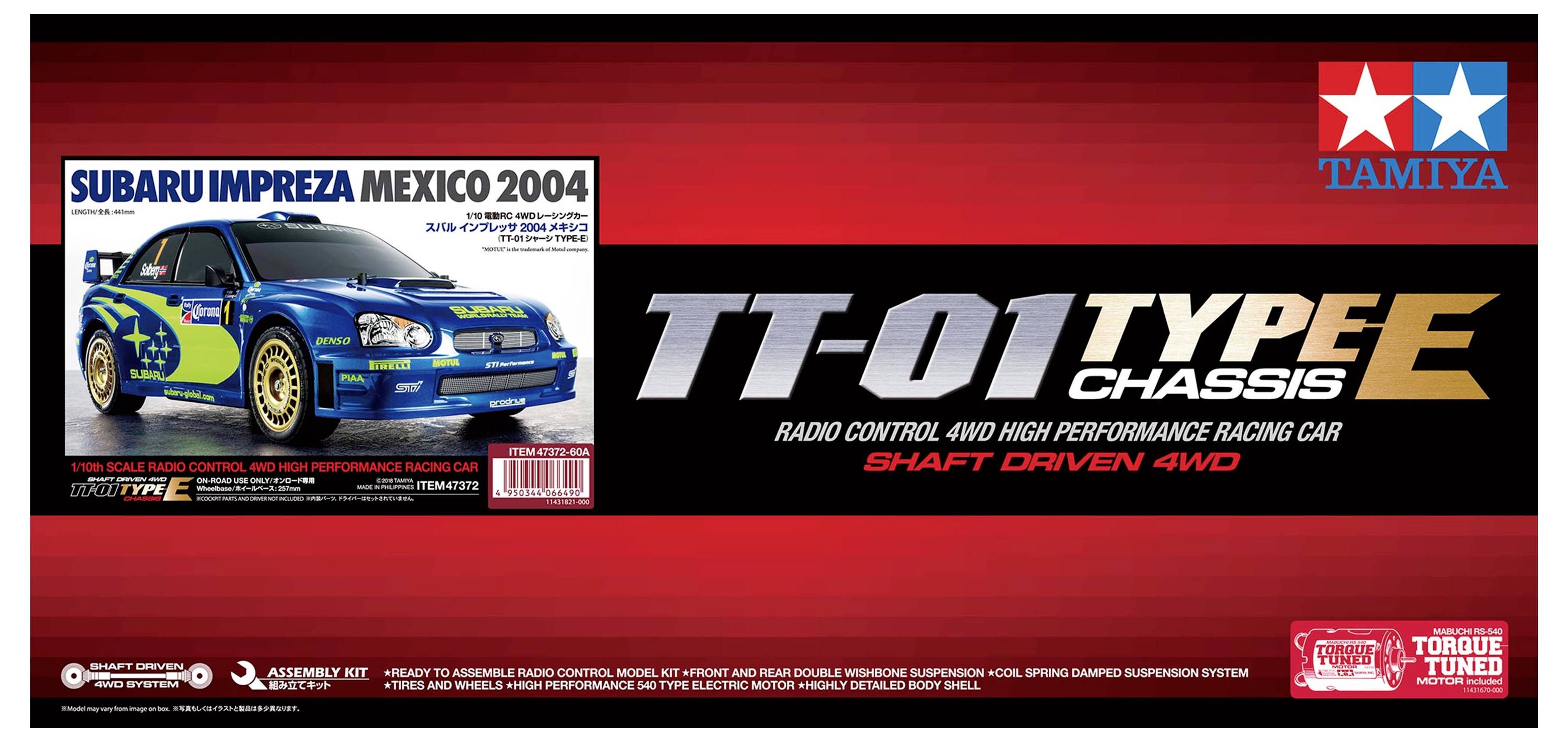 Tamiya TT-01E Subaru Impreza WRX 2004 brushed 1:10 Auto RC électrique Voiture de tourisme 4 roues motrices (4WD) kit à m-3