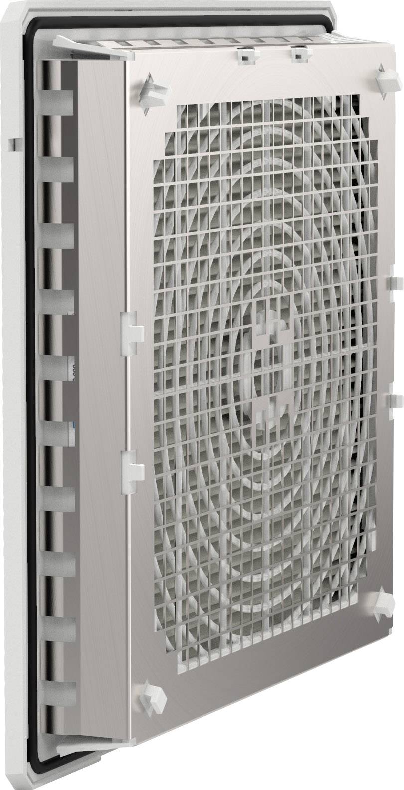 Grille de ventilation avec cadre, présentant une construction stable et un design de grille intégré. Convient pour les applications de ventilation.