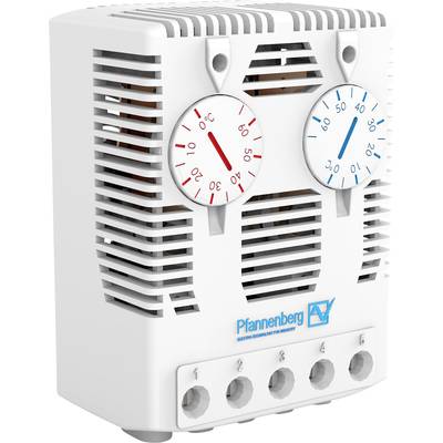 Pfannenberg Thermostat d'armoire de distribution FLZ 541 THERMOSTAT Ö/S 0..60°C 240 V/AC 1 NF (R), 1 NO (T) (L x l x H) 