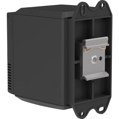 Composant électronique noir avec dissipateur thermique et trous de fixation, probablement un dispositif de refroidissement ou un transformateur.