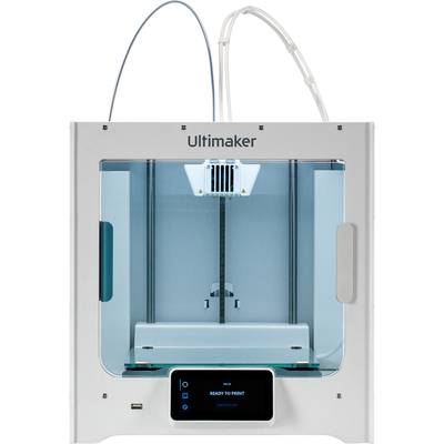 Imprimante 3D UltiMaker S3  Banc d'impression chauffant, système à double buse de sortie (extrudeuse double)