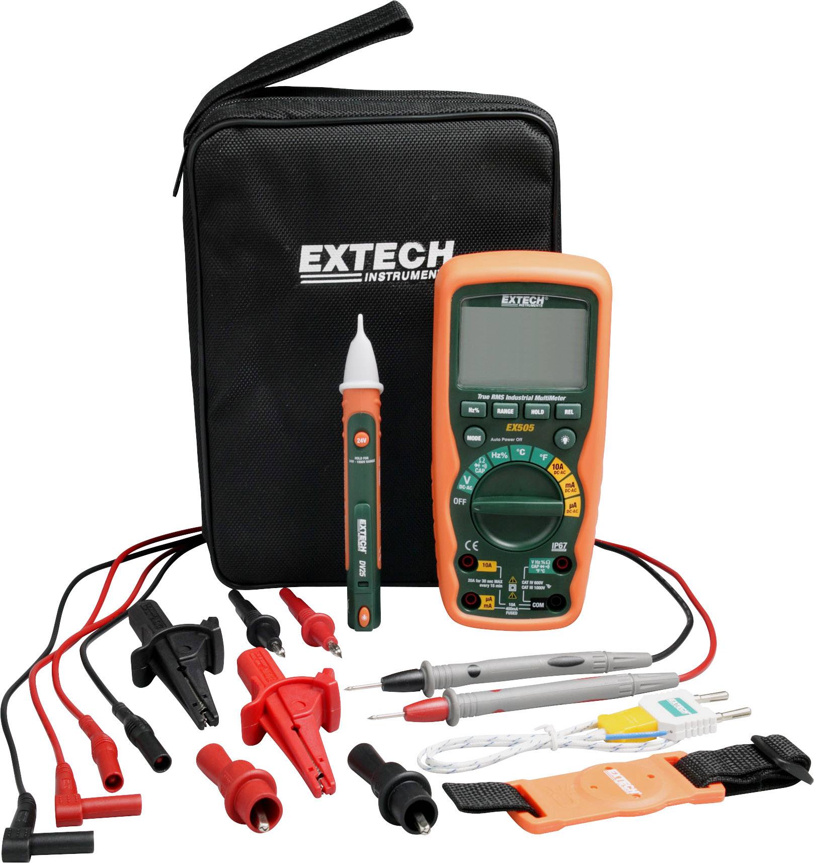 Extech EX505-K Multimètre numérique étanche (IP67) CAT IV 600 V Affichage (nombre de points): 4000-10