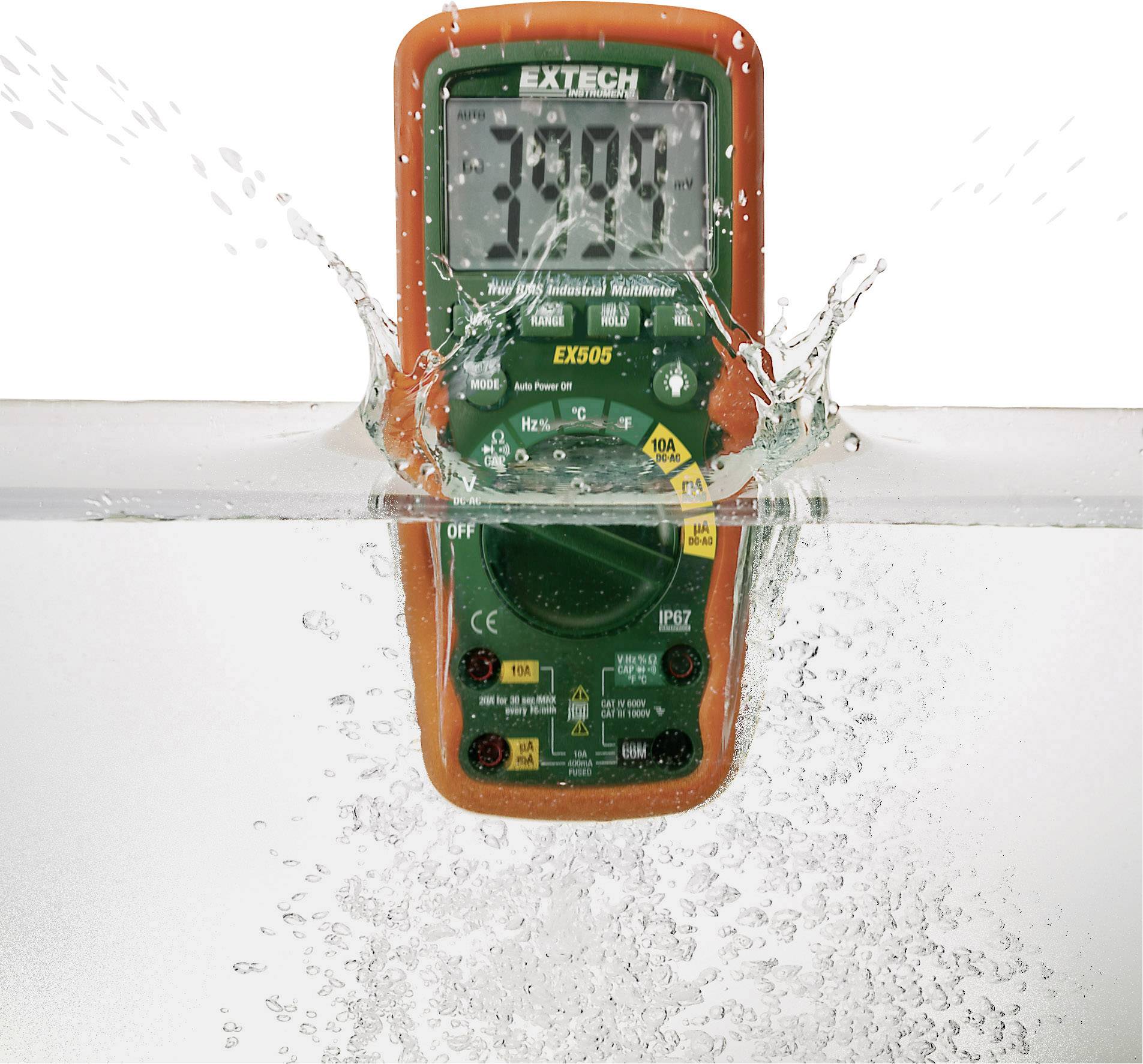 Extech EX505-K Multimètre numérique étanche (IP67) CAT IV 600 V Affichage (nombre de points): 4000-19