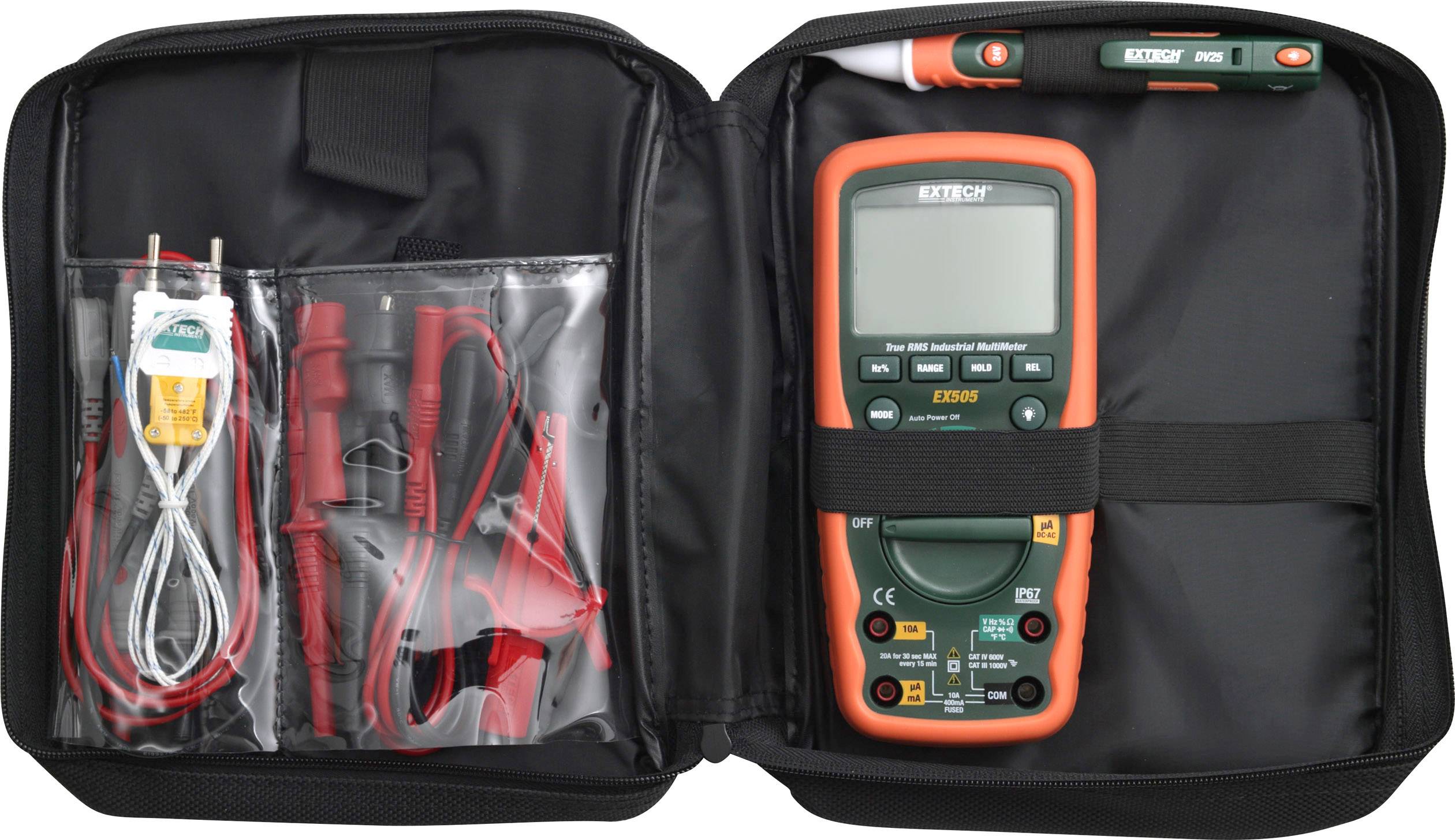 Extech EX505-K Multimètre numérique étanche (IP67) CAT IV 600 V Affichage (nombre de points): 4000-21