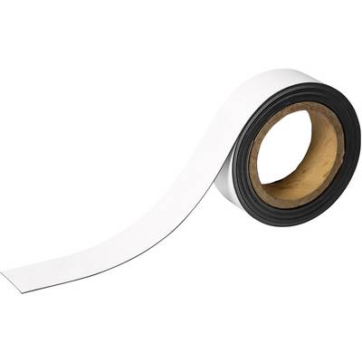 Un rouleau de ruban de papier blanc, partiellement déroulé, sur un fond blanc.