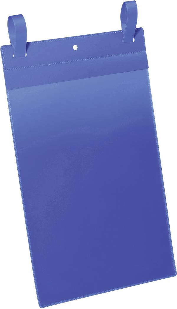 Durable 175007 Pochette avec languette pour casier en treillis bleu foncé (l x H) 223 mm x 530 mm DIN A4 vertical