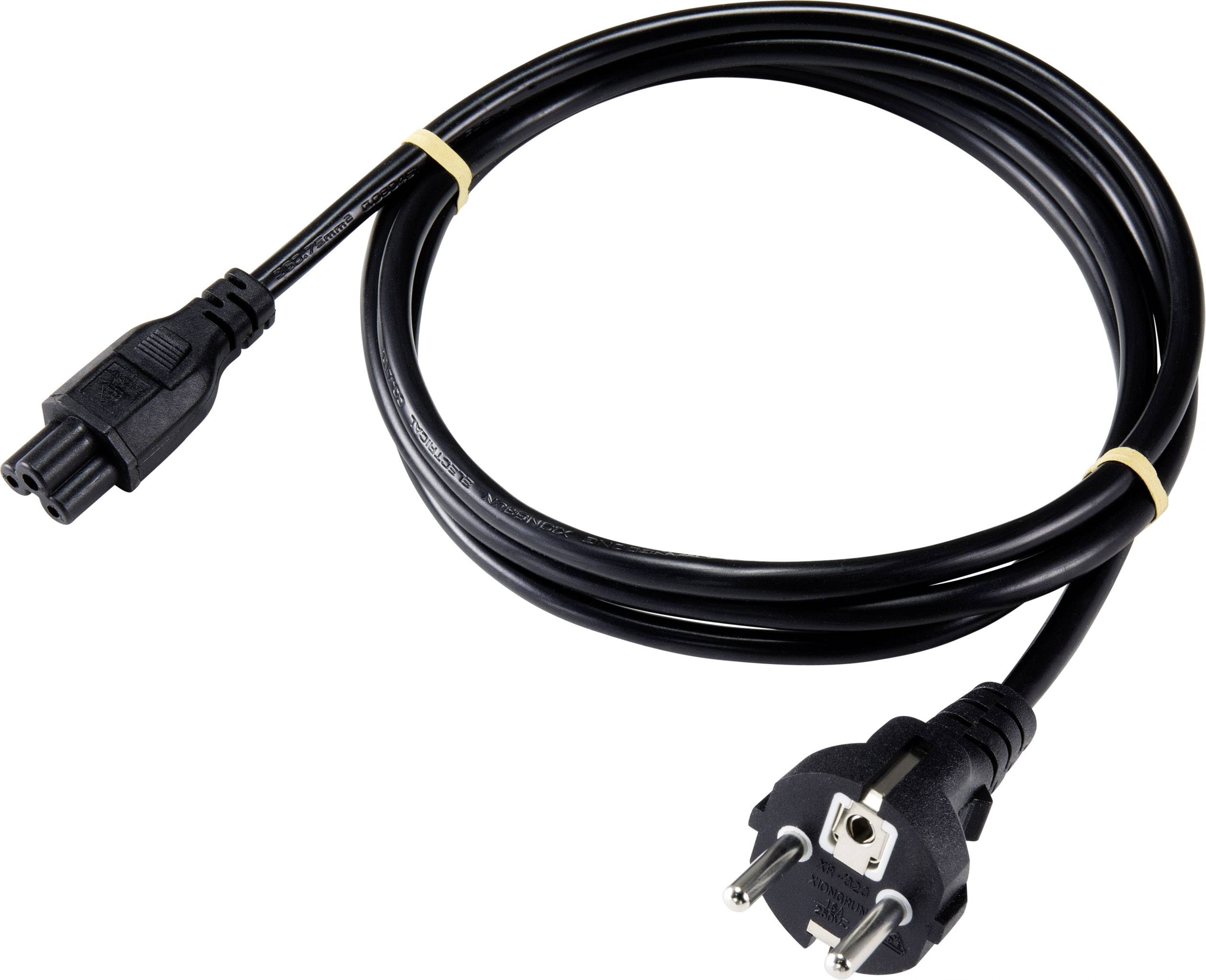 Cavo Alimentazione IEC C5 A Spina Shuko – Per Portatili, Connettore A 3 Poli (Mickey)