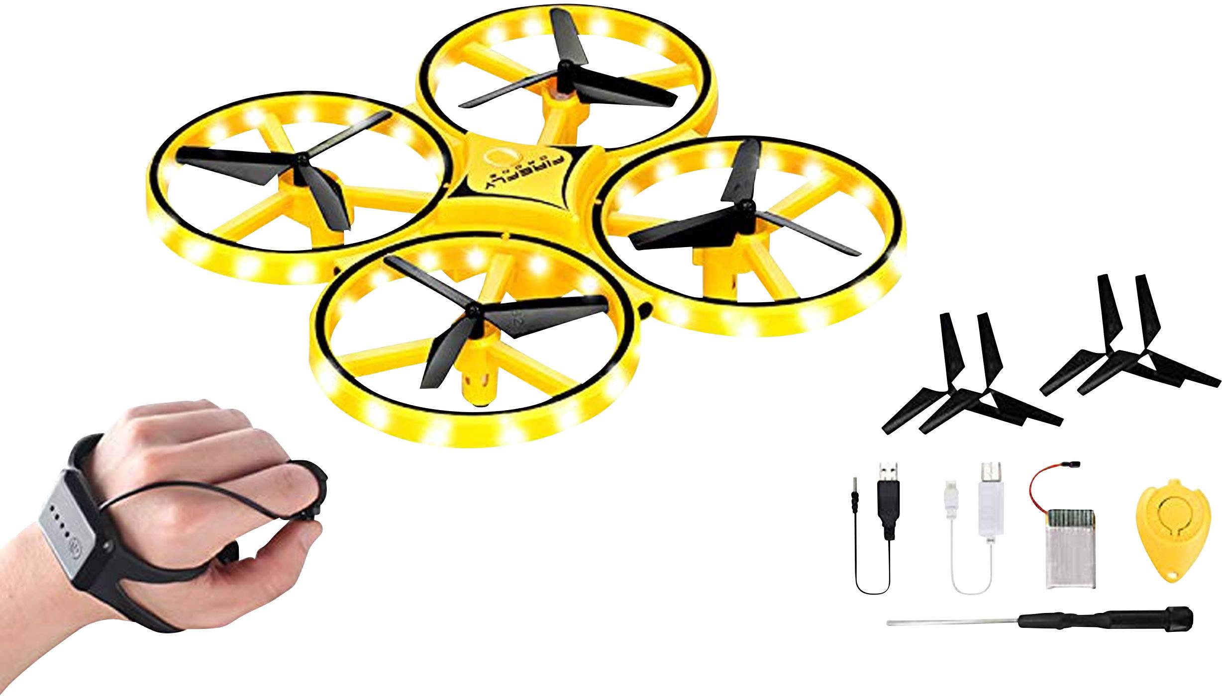 Drone quadricoptère Amewi Amewi 25306, Lithium Polymer (LiPo), 500 mAh, 3,7 V, 0,1 h, 170 mm, 40 mm 25306 prêt à voler (-2