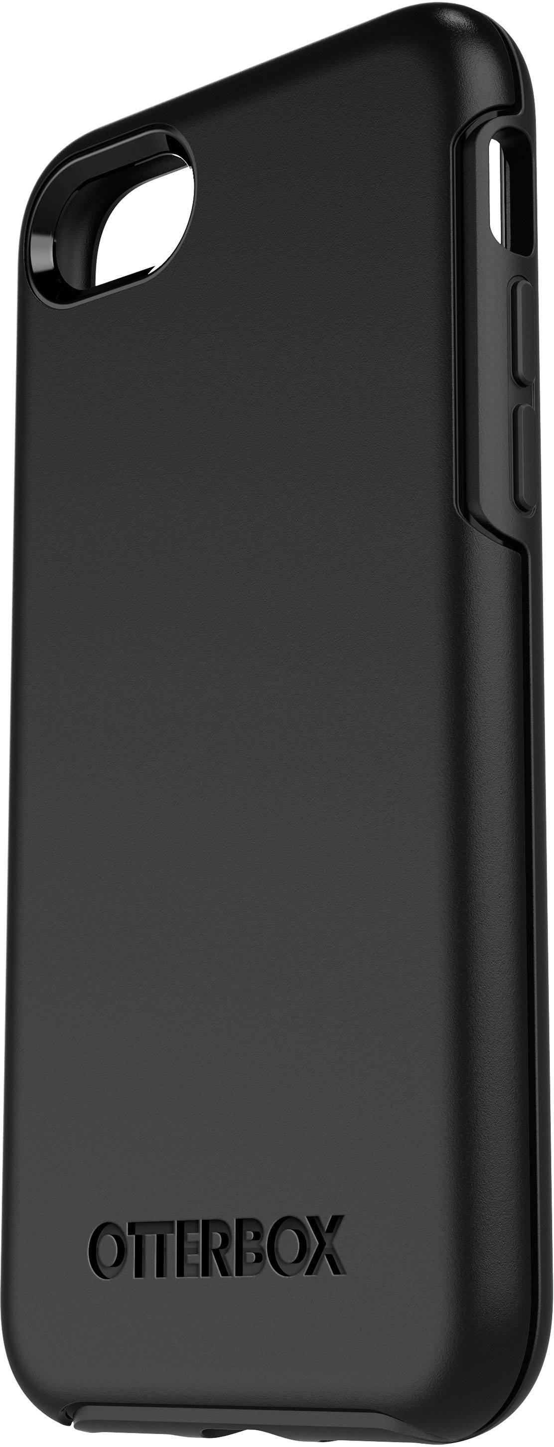 Coque de téléphone noir OtterBox pour smartphone au profil fin, offrant une protection et présentant des ouvertures pour l'appareil photo et les boutons.