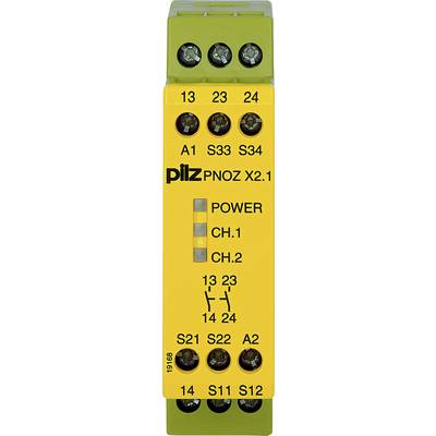 Bloc logique de sécurité PNOZ X2.1 24VAC/DC 2n/o PILZ 2 NO (T) (l x H x P) 22.5 x 87 x 121 mm 1 pc(s)-0