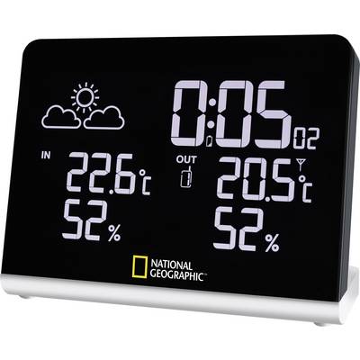 National Geographic Multi Colour 9070500 Station météo radiopilotée Prévisions météorologiques 12 à 24 heures-0