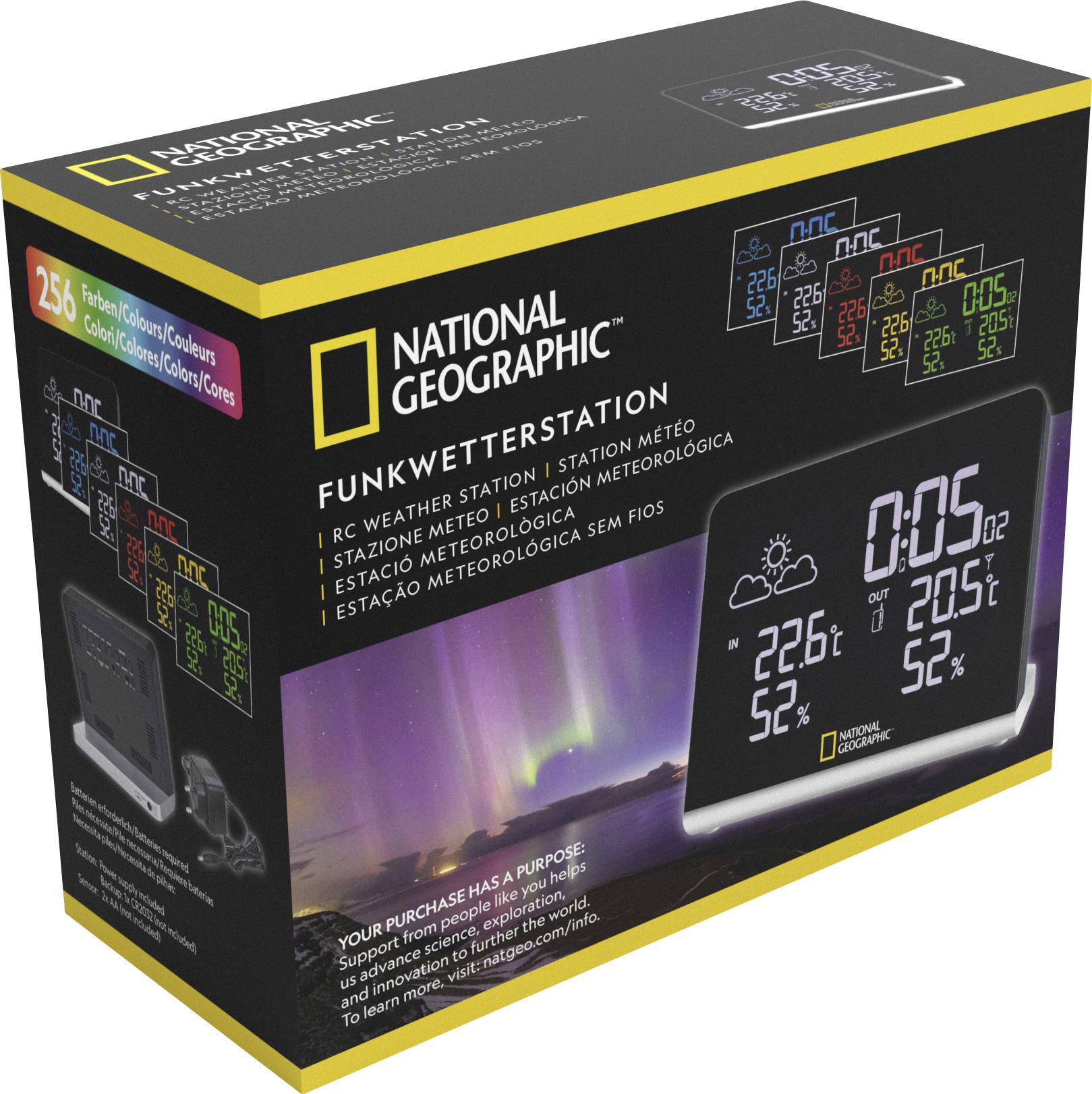 National Geographic Multi Colour 9070500 Station météo radiopilotée Prévisions météorologiques 12 à 24 heures-4