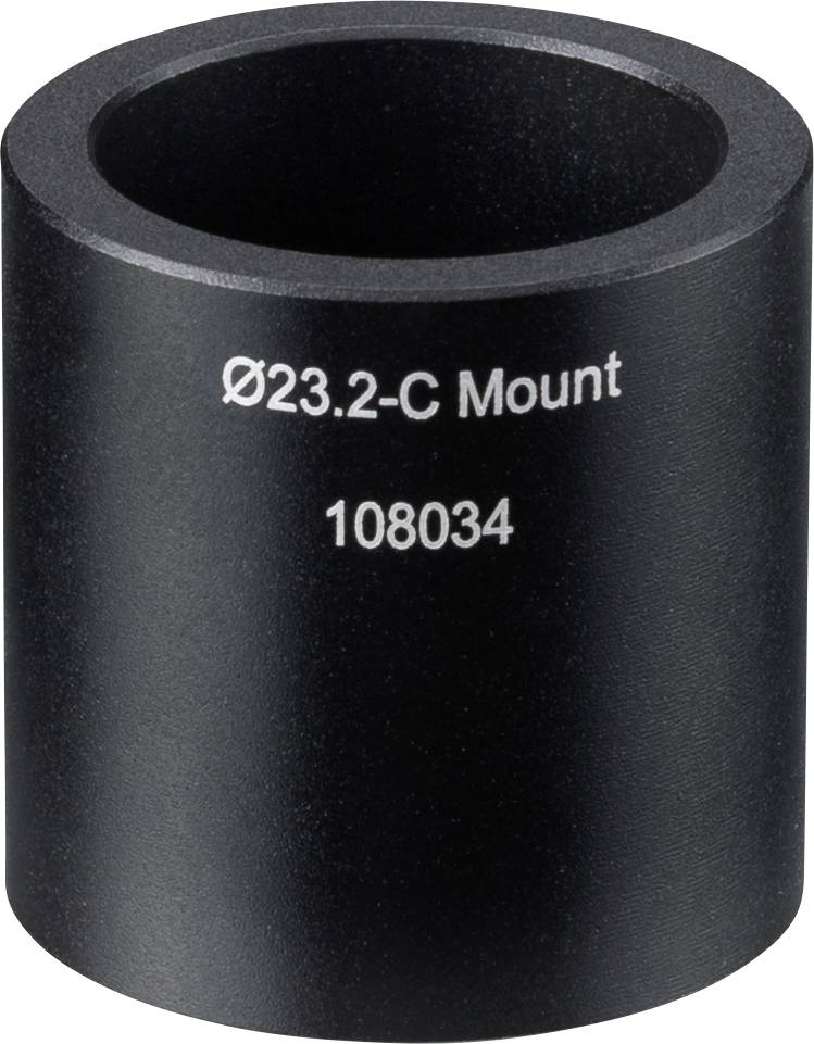 Adaptateur cylindrique portant l'inscription 'Ø23.2-C Mount' et '108034'. Probablement utilisé pour connecter des dispositifs optiques.