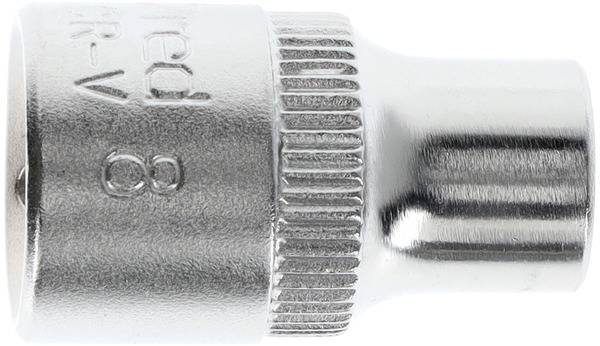 'Douille à six pans creux de 8 mm. La partie supérieure est striée pour une meilleure prise en main.'