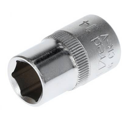 Une noix en argent avec une ouverture hexagonale et une inscription sur le côté. Utilisée pour desserrer des écrous et des vis.