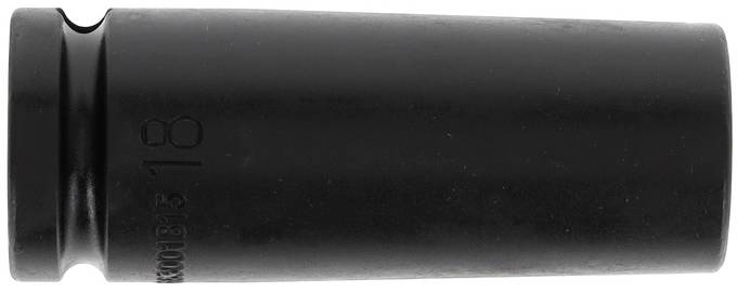 Long cylindre noir en métal avec le numéro '18' gravé et une encoche à l'extrémité.