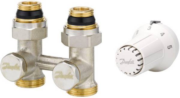 RAS-CK + RLV-KS - 1/2 STRAIGHT - Warranty: 24M Danfoss 013G6533 Pack de têtes thermostatiques mécanique 8 à 28 °C