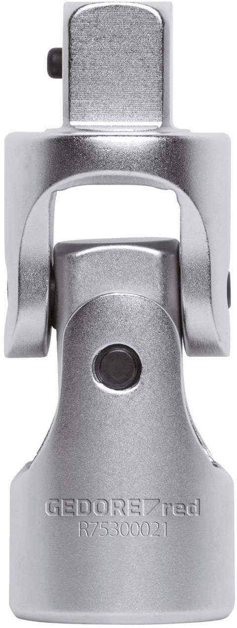 Cardan universel avec finition argentée et inscription 'GEDORE red', adapté aux applications artisanales pour la fixation d'outils.