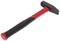 Un marteau avec un manche rouge et une tête noire, adapté aux travaux de construction et de réparation.