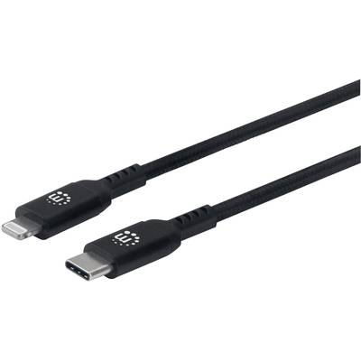 Manhattan Apple iPad/iPhone/iPod Câble de raccordement [1x USB-C® mâle - 1x Dock mâle Lightning] 0.50 m noir