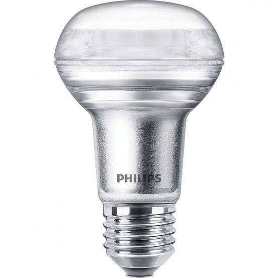 Une ampoule LED de la marque Philips avec culot E27, adaptée à un éclairage économe en énergie.