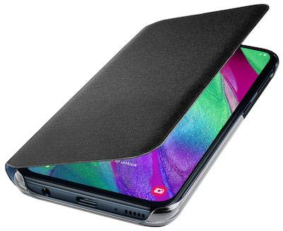 Étui Folio avec Rabat Carte pour Galaxy A40 Flip Wallet Allumage Auto-1