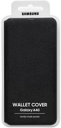 Étui Folio avec Rabat Carte pour Galaxy A40 Flip Wallet Allumage Auto-3