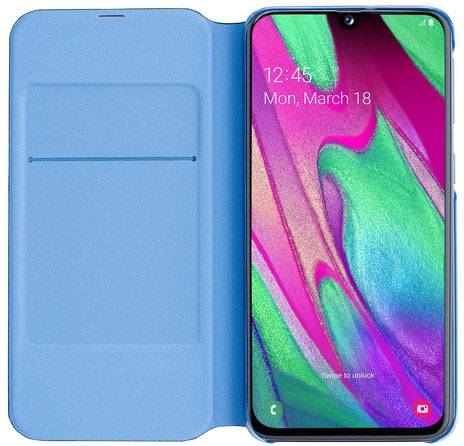 Étui Folio avec Rabat Carte pour Galaxy A40 Flip Wallet Allumage Auto-4