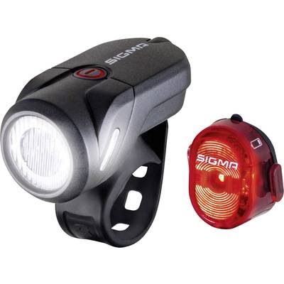 Sigma Kit d'éclairage de vélo AURA 35 / Nugget Set LED à batterie noir