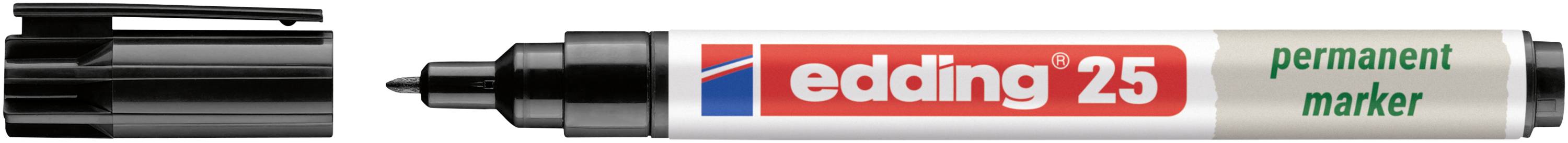 Edding 25 EcoLine 4-25001 Marqueur permanent noir résiste à l'eau: oui-0