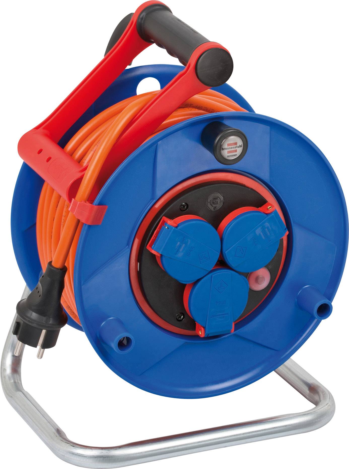 Brennenstuhl 1208940 Enrouleur de câble 25.00 m orange Prise mâle + contact de protection