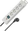 Bloc multiprise avec interrupteur Brennenstuhl 1955540100 x4 gris clair contact de protection 1 pc(s)