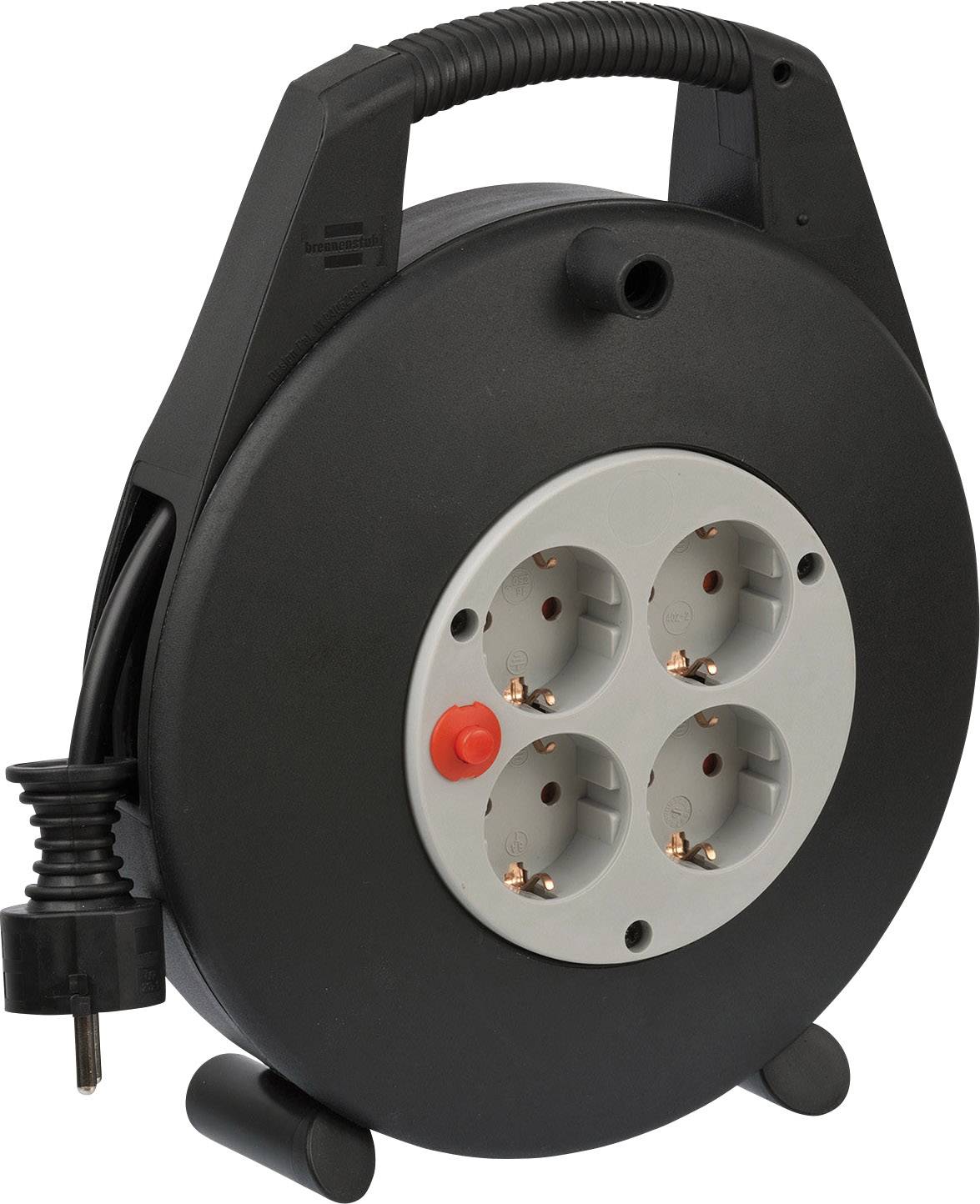 Brennenstuhl 1093200 Enrouleur de câble 10.00 m noir Prise mâle + contact de protection