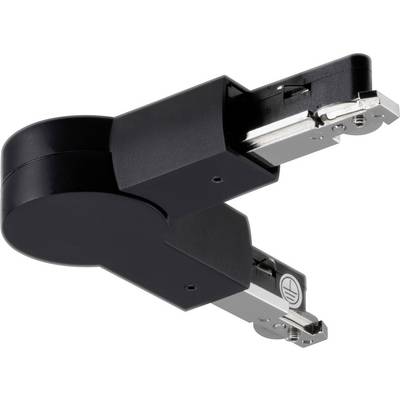 Un objet métallique noir, façonné comme un bras articulé, probablement une partie d'un meuble destiné à la connexion ou au support.