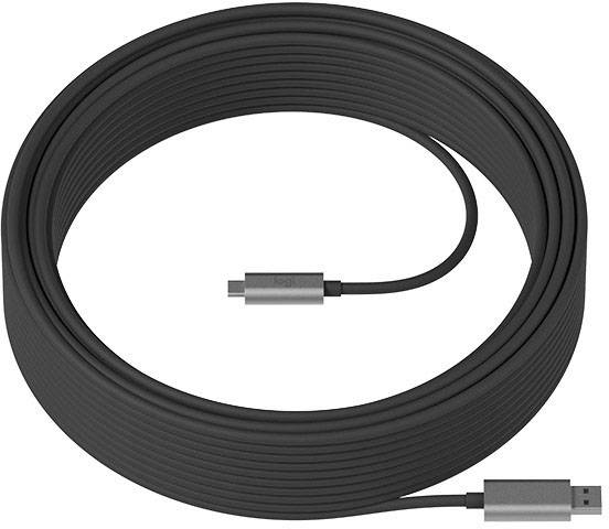 LOGITECH Strong USB cable USB Type A M to 24 pin USB-C M USB 3.2 Gen 2 25 m plenum Active Optical Cable AOC for Room Sol-0
