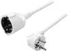 LogiLink LPS101 alimentation Rallonge blanc 3.00 m H05VV-F 3G 1,5 mm² coudé à 90 ° vers le haut